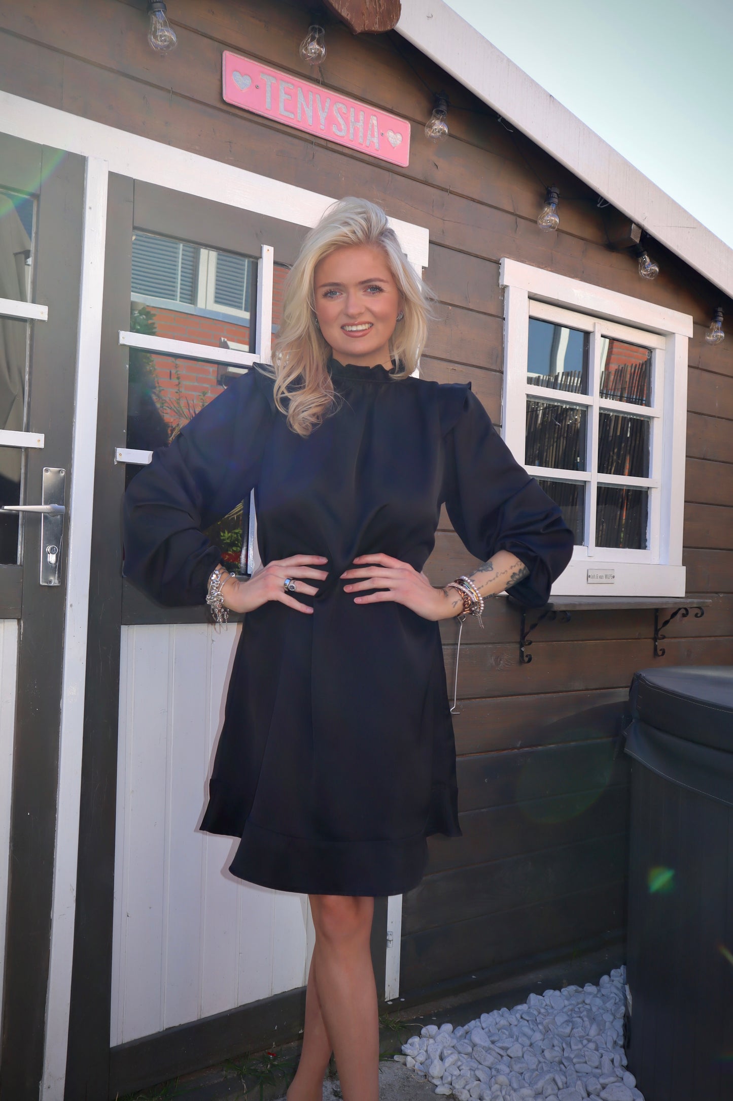 Black Backless Mini Dress – Size M
