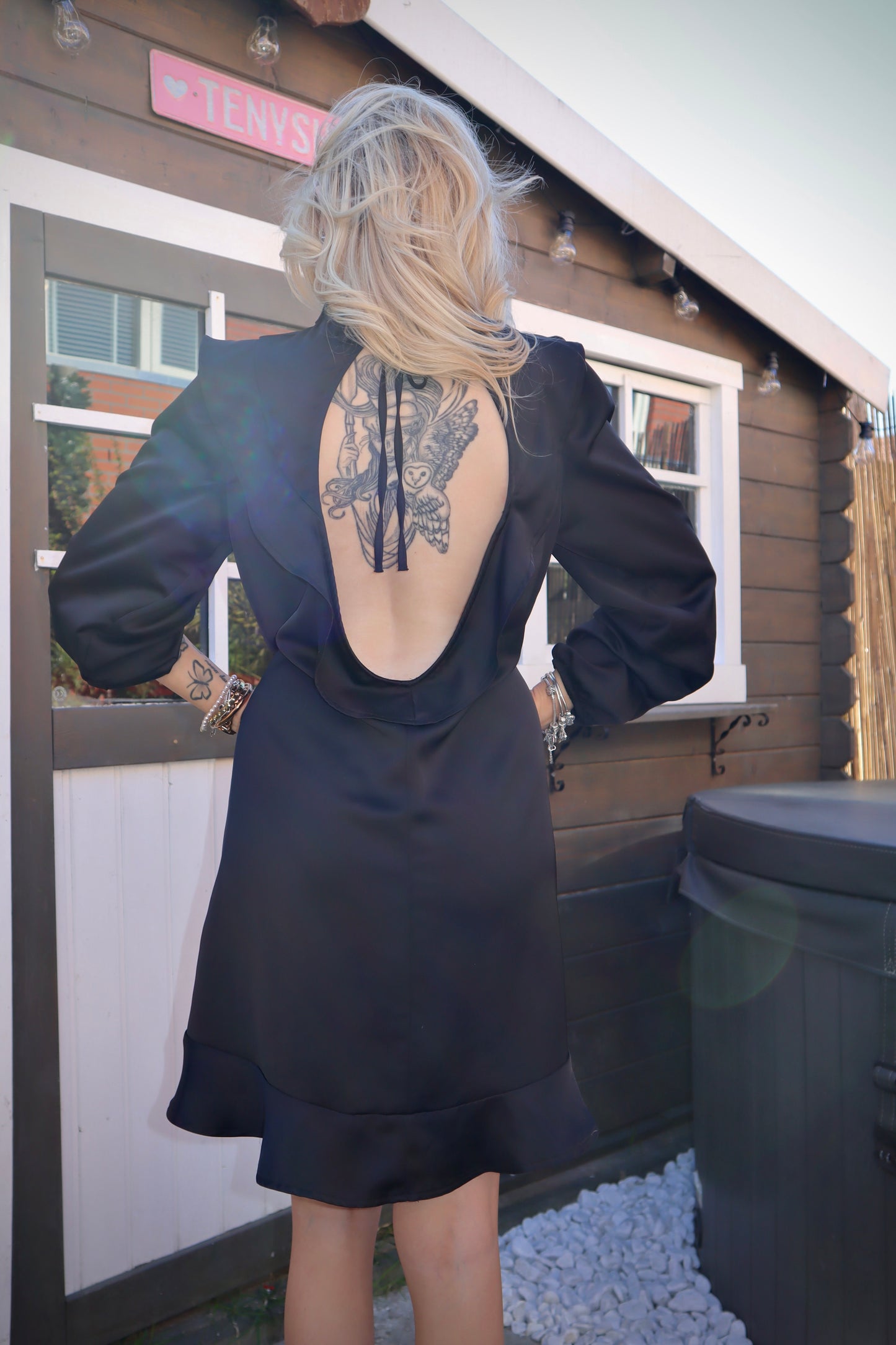 Black Backless Mini Dress – Size M