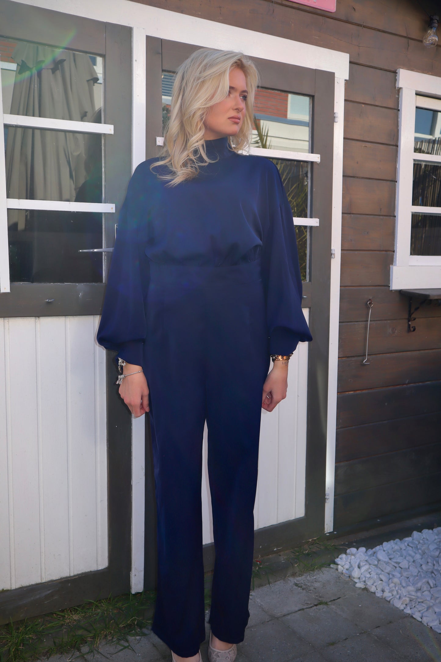Navy Blue Jumpsuit – Elegant Fit – Size S